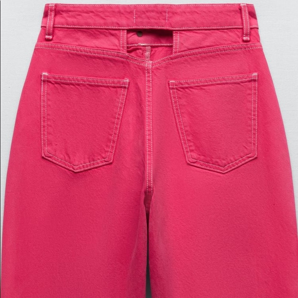 Zara Pink Full Length Cut Out Jeans - Picture 16 of 16